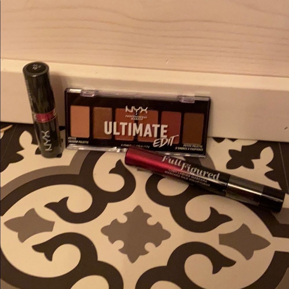 SOLD NYX lipstick, petite eyeshadow,  mascara